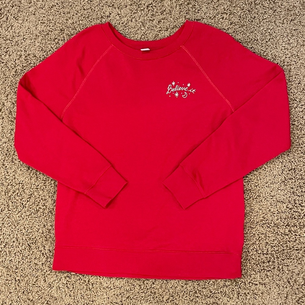 Old Navy Believe It Christmas Santa Crewneck